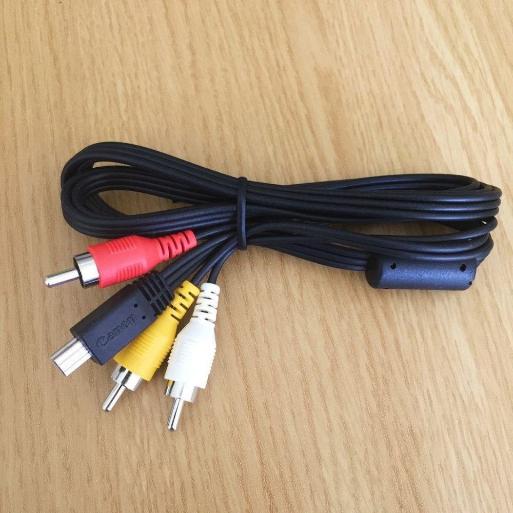 NEW - Canon - RCA to Mini-B USB Audio Video Adapter Connector Cable, TV Camera